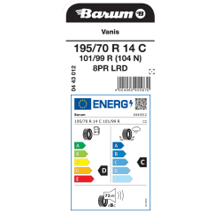 BARUM 195/70 R 14 C 101/99R Vanis