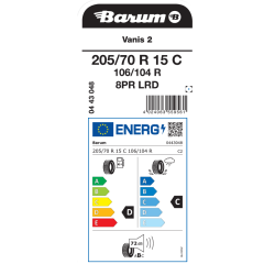 BARUM 205/70 R15C 106/104R Vanis 2