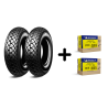 PACK : 2 x Michelin S83 3.50 - 10 59J + 2 x CAMARA MICHELIN 10 B4 val. Curva10 B4 val. Curva