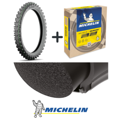 PACK : Michelin Enduro MEDIUM 2 90/90 - 21 54R TT + Michelin BIB MOUSSE M15